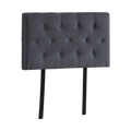 Linen Fabric Single Bed Deluxe Headboard Bedhead - Grey V63-821493