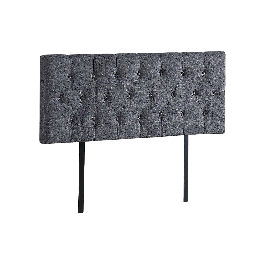 Linen Fabric Double Bed Deluxe Headboard Bedhead - Grey V63-821503