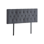 Linen Fabric Double Bed Deluxe Headboard Bedhead - Grey V63-821503