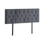 Linen Fabric Queen Bed Deluxe Headboard Bedhead - Grey V63-821513