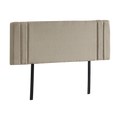 Linen Fabric Double Bed Deluxe Headboard Bedhead - Beige V63-821543