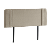 Linen Fabric Double Bed Deluxe Headboard Bedhead - Beige V63-821543
