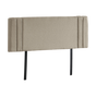 Linen Fabric Double Bed Deluxe Headboard Bedhead - Beige V63-821543