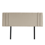Linen Fabric Double Bed Deluxe Headboard Bedhead - Beige V63-821543
