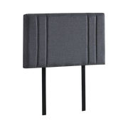 Linen Fabric Single Bed Deluxe Headboard Bedhead - Grey V63-821573