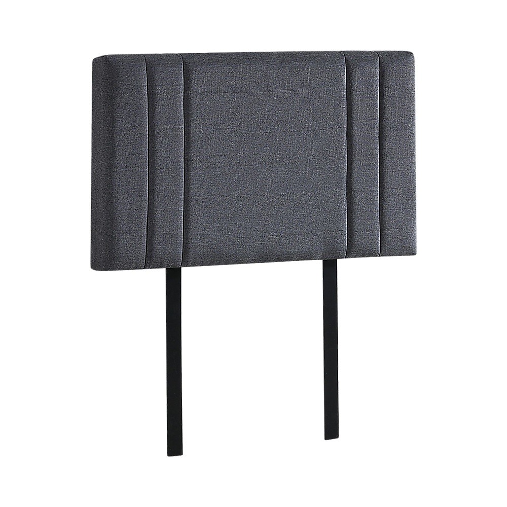 Linen Fabric Single Bed Deluxe Headboard Bedhead - Grey V63-821573