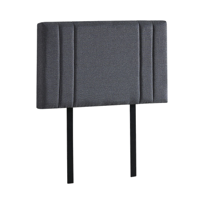 Linen Fabric Single Bed Deluxe Headboard Bedhead - Grey V63-821573