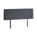 Linen Fabric King Bed Deluxe Headboard Bedhead - Grey V63-821583