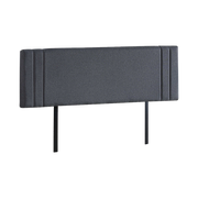 Linen Fabric King Bed Deluxe Headboard Bedhead - Grey V63-821583