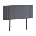 Linen Fabric Double Bed Deluxe Headboard Bedhead - Grey V63-821593