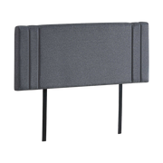 Linen Fabric Double Bed Deluxe Headboard Bedhead - Grey V63-821593