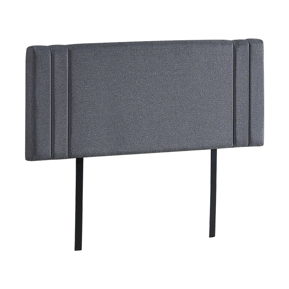 Linen Fabric Double Bed Deluxe Headboard Bedhead - Grey V63-821593