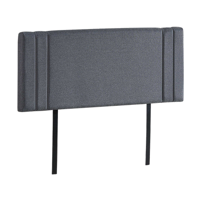 Linen Fabric Double Bed Deluxe Headboard Bedhead - Grey V63-821593