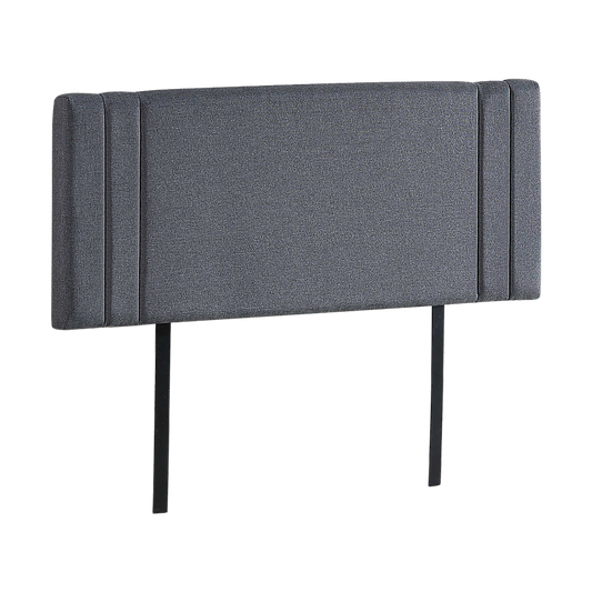 Linen Fabric Double Bed Deluxe Headboard Bedhead - Grey V63-821593