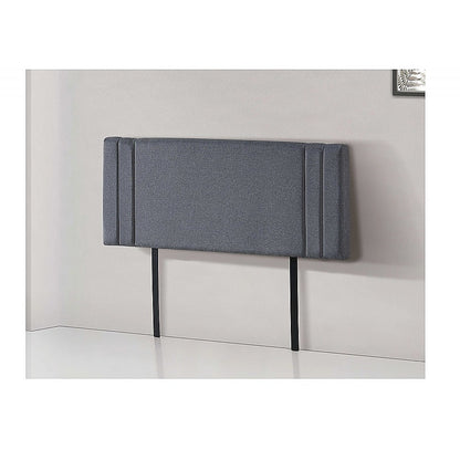 Linen Fabric Double Bed Deluxe Headboard Bedhead - Grey V63-821593