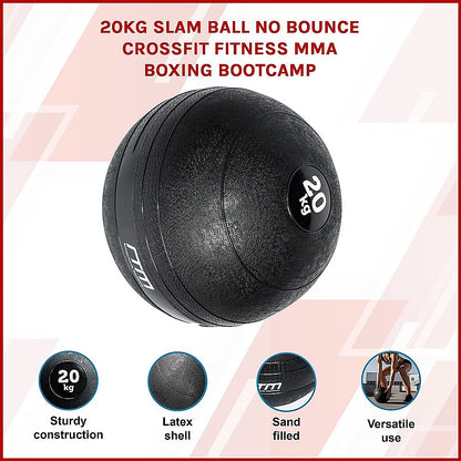 20kg Slam Ball No Bounce Crossfit Fitness MMA Boxing BootCamp V63-821663