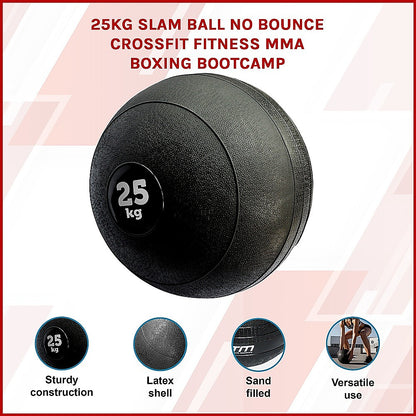 25kg Slam Ball No Bounce Crossfit Fitness MMA Boxing BootCamp V63-821673