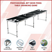 Professional 8ft Beer Pong Table Drinking Game V63-821713