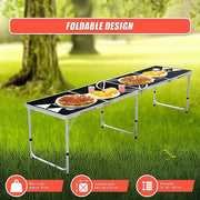 Professional 8ft Beer Pong Table Drinking Game V63-821713