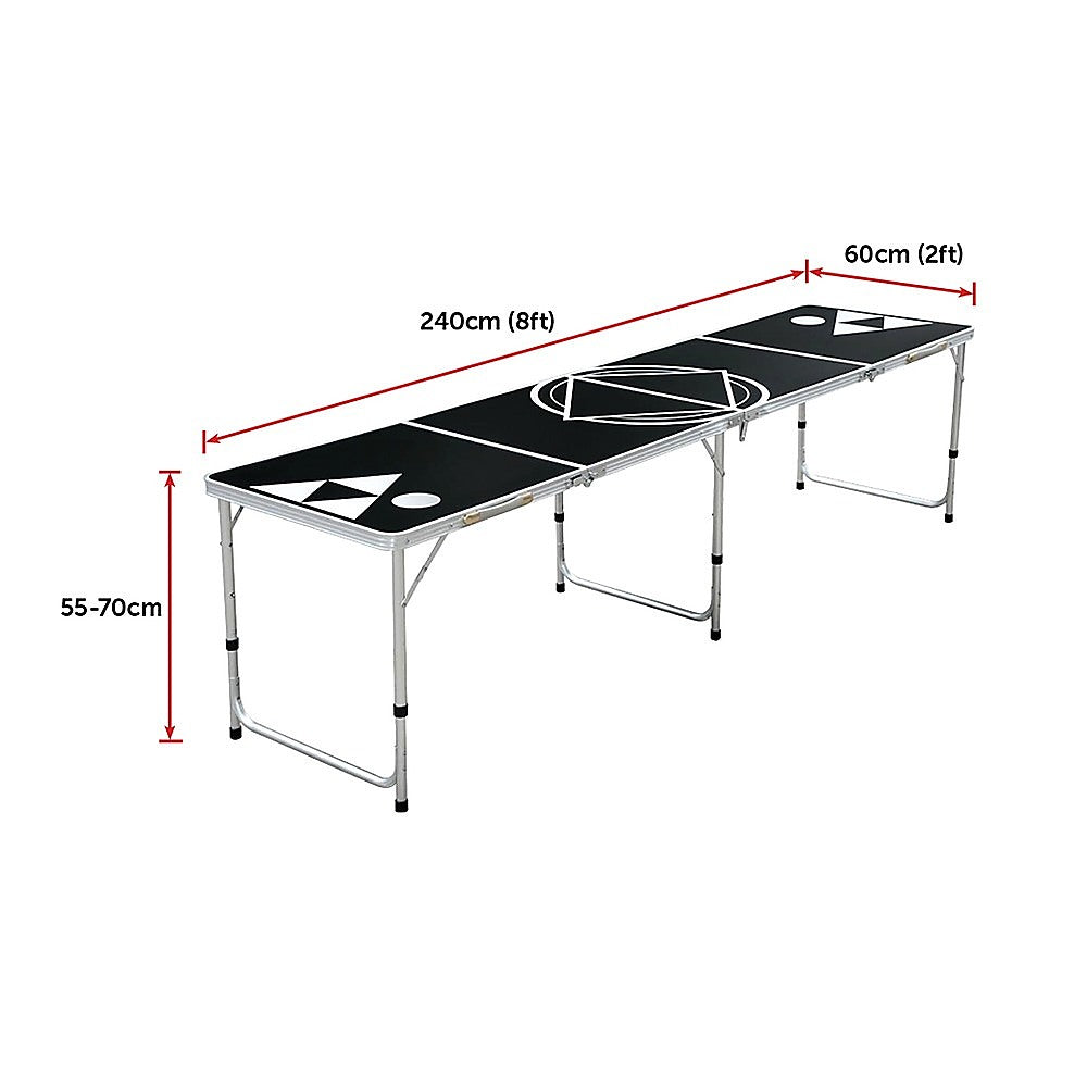 Professional 8ft Beer Pong Table Drinking Game V63-821713