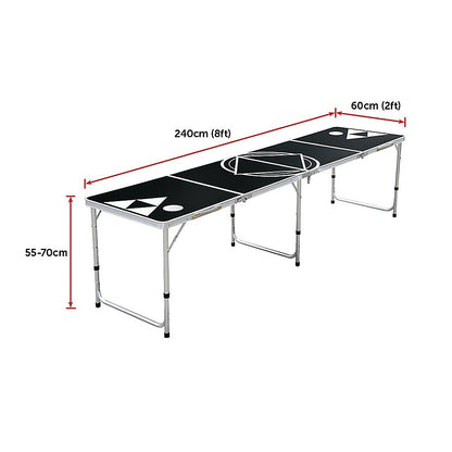 Professional 8ft Beer Pong Table Drinking Game V63-821713