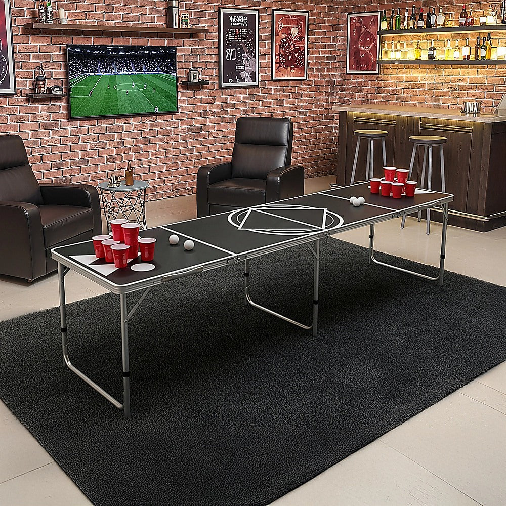Professional 8ft Beer Pong Table Drinking Game V63-821713