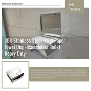 304 Stainless Steel Hand Paper Towel Dispenser Holder Toilet Heavy Duty V63-821741
