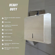 304 Stainless Steel Hand Paper Towel Dispenser Holder Toilet Heavy Duty V63-821741