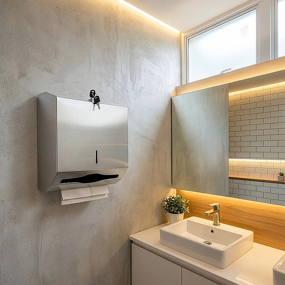 304 Stainless Steel Hand Paper Towel Dispenser Holder Toilet Heavy Duty V63-821741