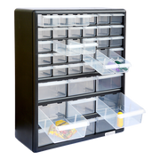 Storage Cabinet Drawers 39 Plastic Tool Box Containers Organiser Cupboard V63-821751