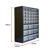 Storage Cabinet Drawers 39 Plastic Tool Box Containers Organiser Cupboard V63-821751