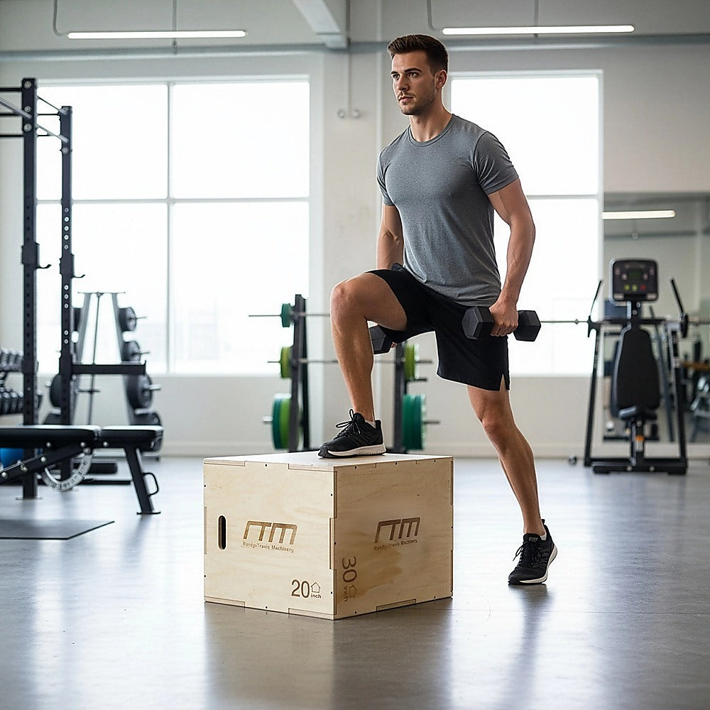 3 IN 1 Wood Plyo Games Plyometric Jump Box V63-821771