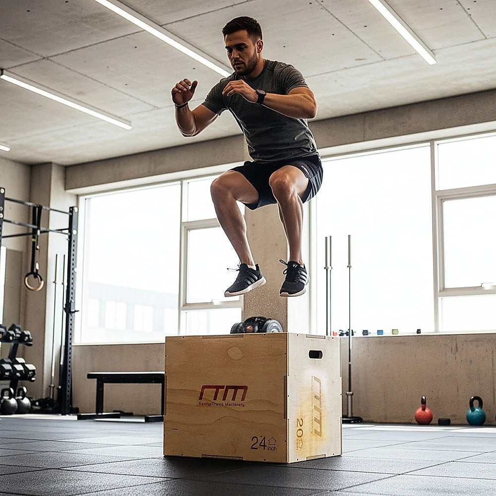3 IN 1 Wood Plyo Games Plyometric Jump Box V63-821771