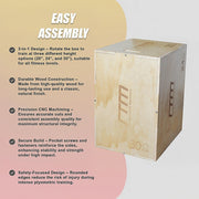 3 IN 1 Wood Plyo Games Plyometric Jump Box V63-821771