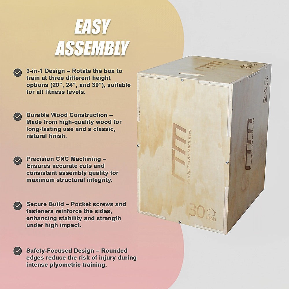 3 IN 1 Wood Plyo Games Plyometric Jump Box V63-821771