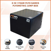 3 IN 1 Foam Plyo Games Plyometric Jump Box V63-821781