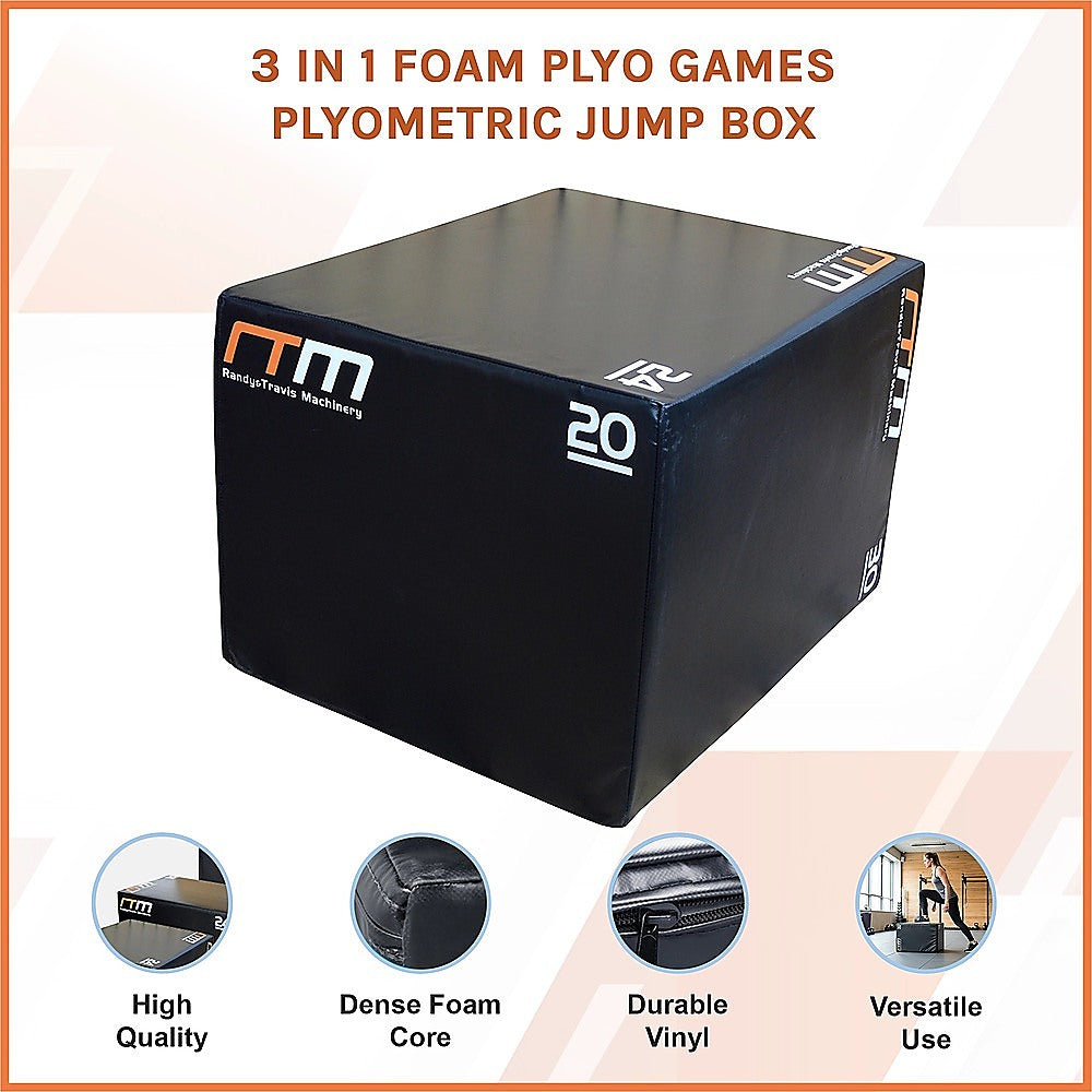 3 IN 1 Foam Plyo Games Plyometric Jump Box V63-821781