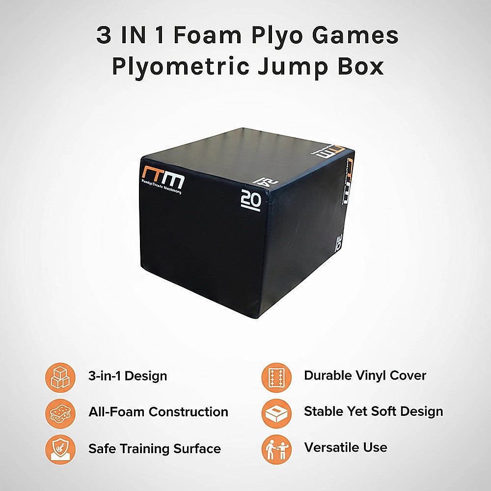 3 IN 1 Foam Plyo Games Plyometric Jump Box V63-821781