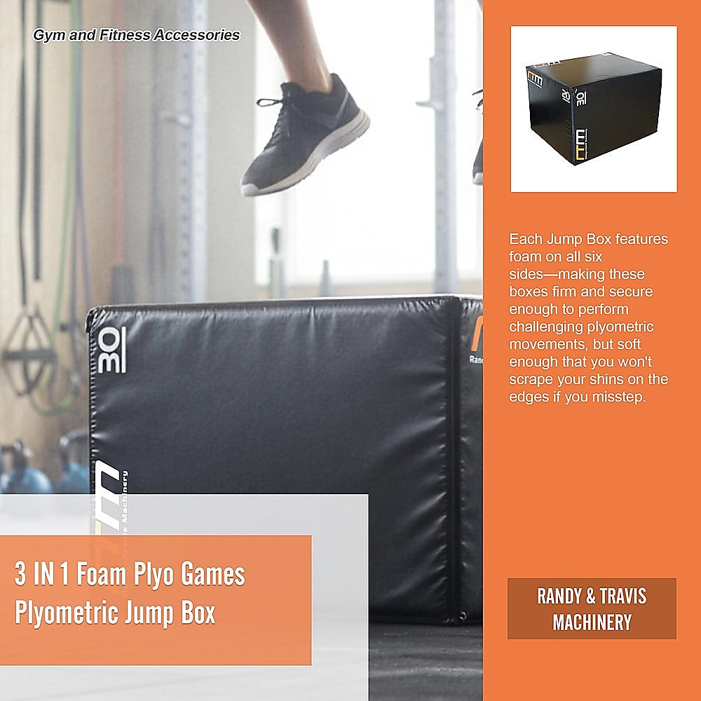 3 IN 1 Foam Plyo Games Plyometric Jump Box V63-821781