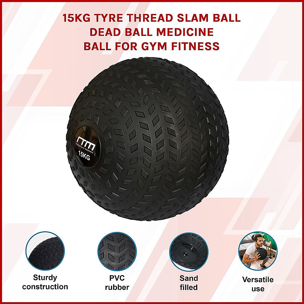 15kg Tyre Thread Slam Ball Dead Ball Medicine Ball for Gym Fitness V63-821811