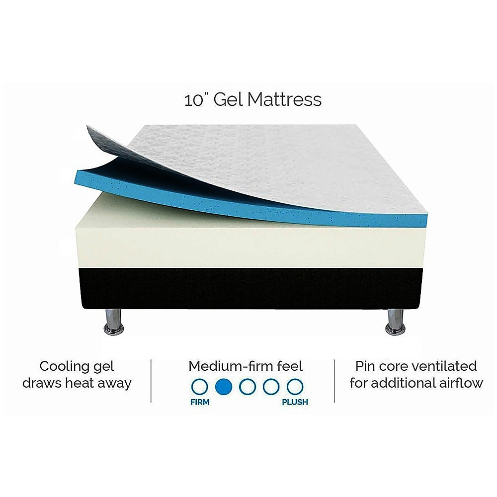 King 25cm Gel Memory Foam Mattress - Dual-Layered Comfort with CertiPUR-US Certified Foam V63-821841