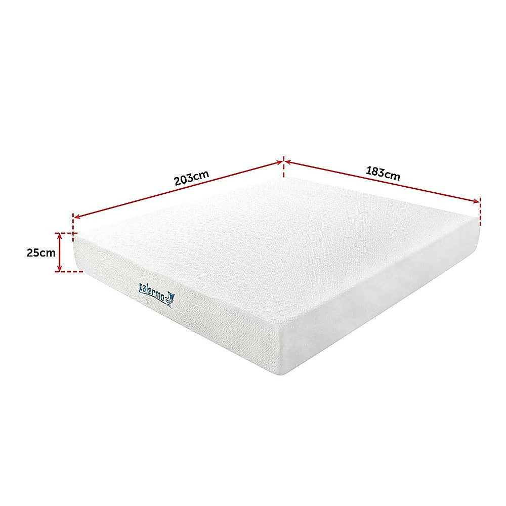 King 25cm Gel Memory Foam Mattress - Dual-Layered Comfort with CertiPUR-US Certified Foam V63-821841