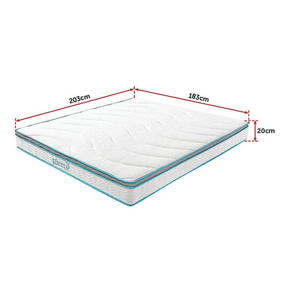 King 20cm Hybrid Mattress - Memory Foam and Innerspring Support V63-821851