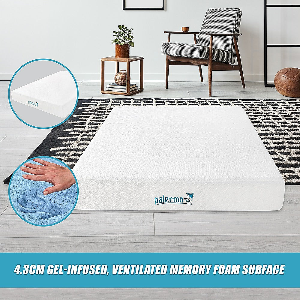 Queen 25cm Gel Memory Foam Mattress - Dual-Layered Comfort with CertiPUR-US Certified Foam V63-821861