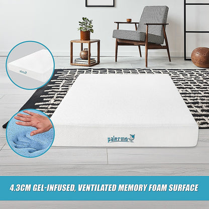 Queen 25cm Gel Memory Foam Mattress - Dual-Layered Comfort with CertiPUR-US Certified Foam V63-821861