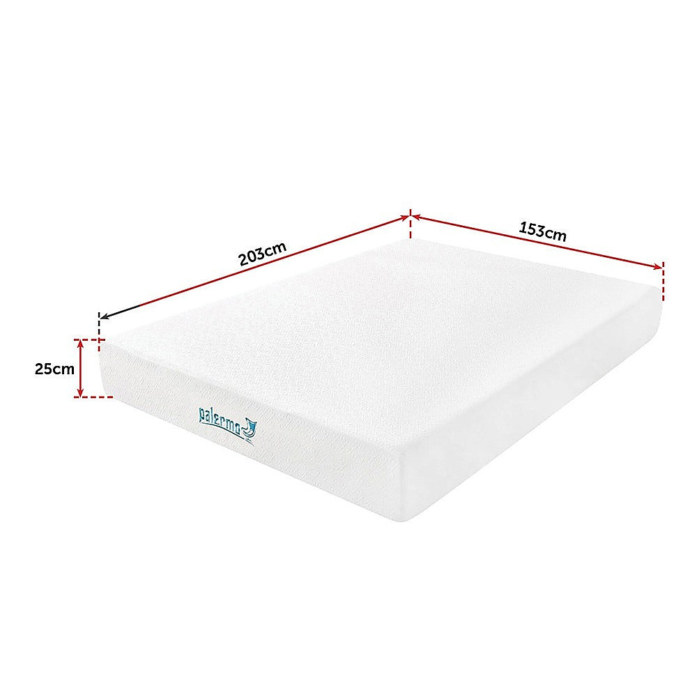 Queen 25cm Gel Memory Foam Mattress - Dual-Layered Comfort with CertiPUR-US Certified Foam V63-821861