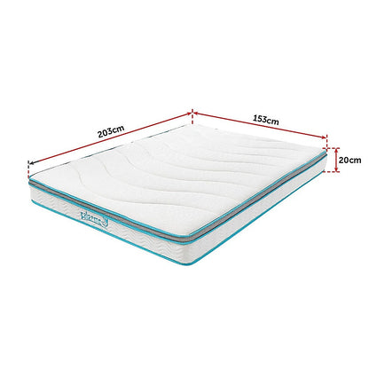 Queen 20cm Hybrid Mattress - Memory Foam and Innerspring Support V63-821871