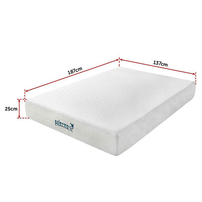 Double 25cm Gel Memory Foam Mattress - Dual-Layered Comfort with CertiPUR-US Certified Foam V63-821881