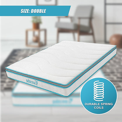 Double 20cm Hybrid Mattress - Memory Foam and Innerspring Support V63-821891