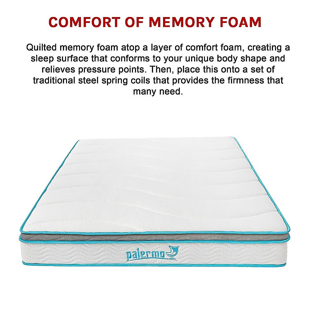 Double 20cm Hybrid Mattress - Memory Foam and Innerspring Support V63-821891
